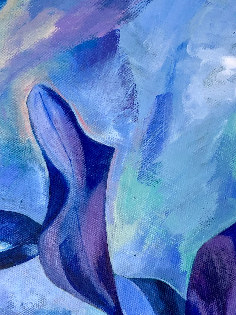 Close up detail from Blue Iris art print