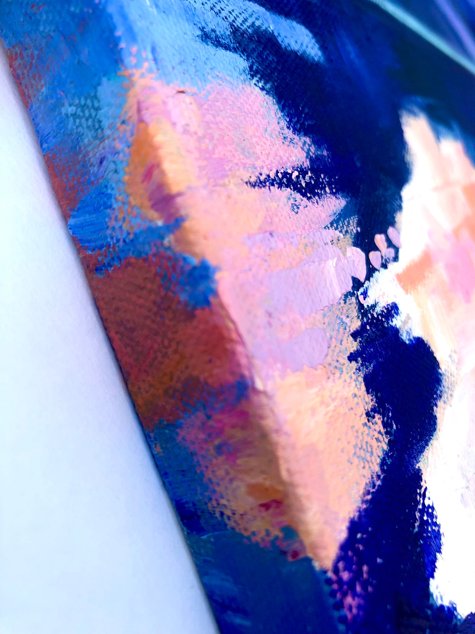Close up detail of the painting called Promise
