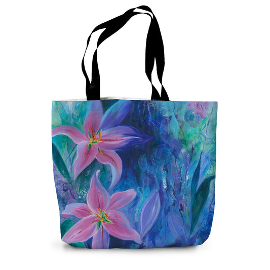 Lilies in Bloom Canvas Art Tote Bag