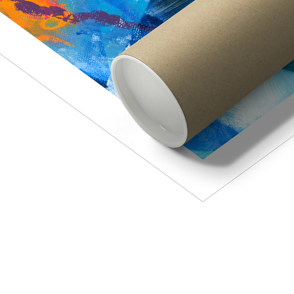 Sturdy cardboard tube packaging for shipping of fine art prints
