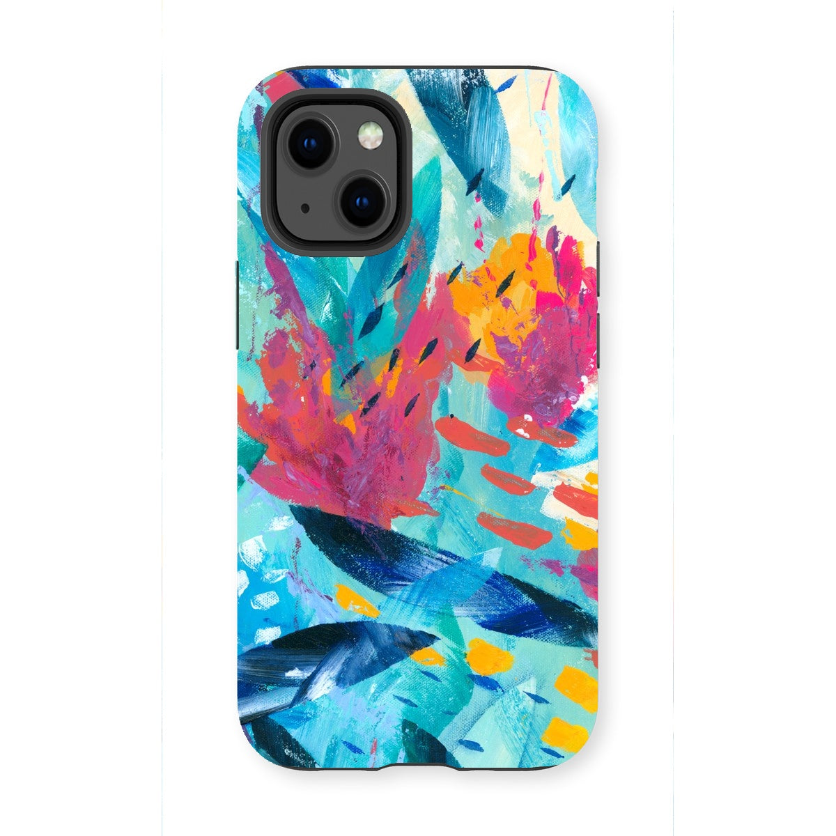 Tropical Seas colourful abstract art mobile phone protective case for iphones and samsung galaxy