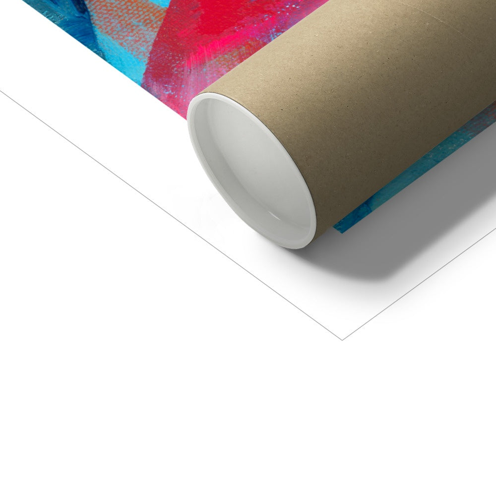 Sturdy cardboard tube packaging for shipping of fine art prints