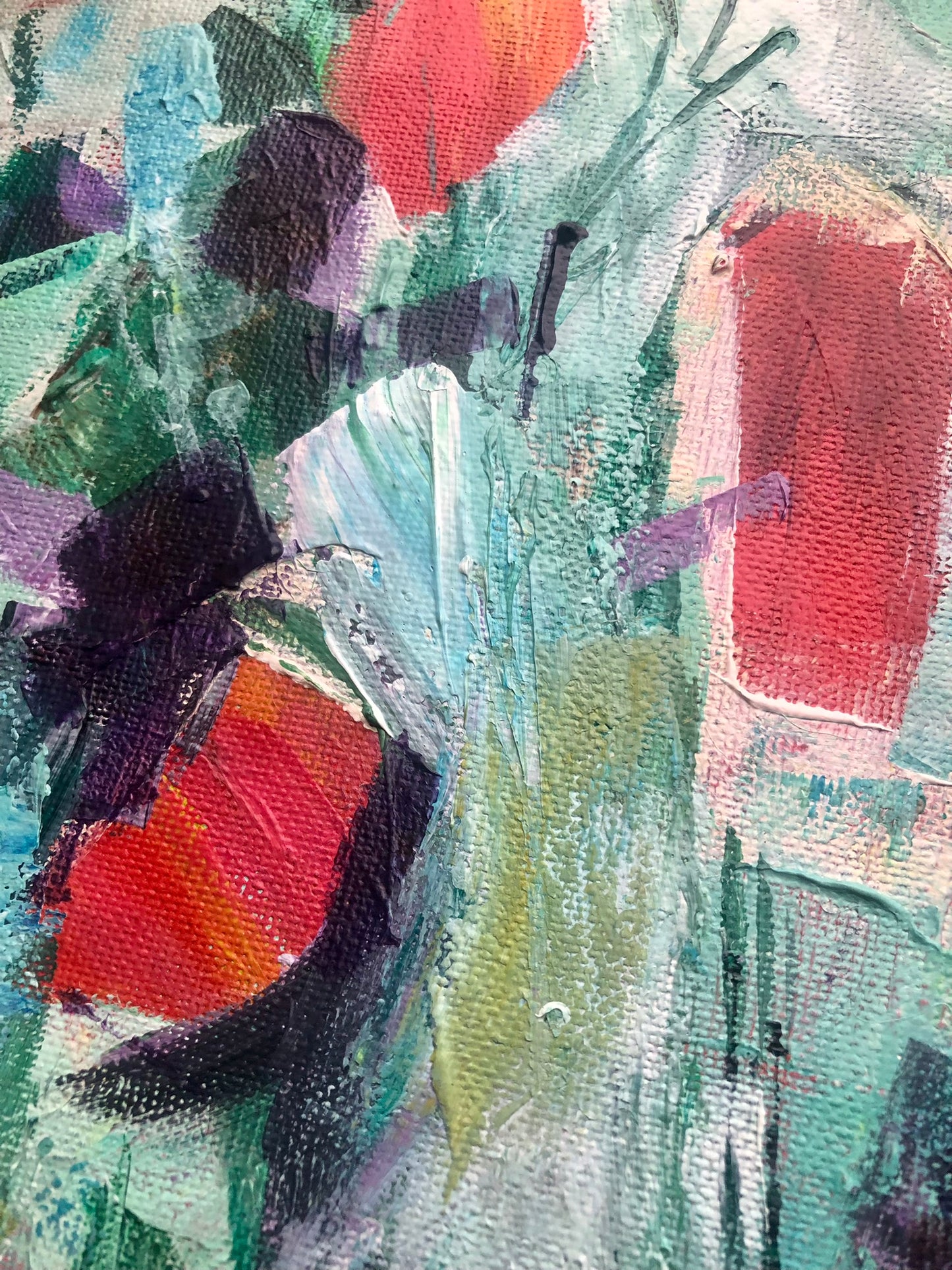 Abstract art with colorful blocks and shapes