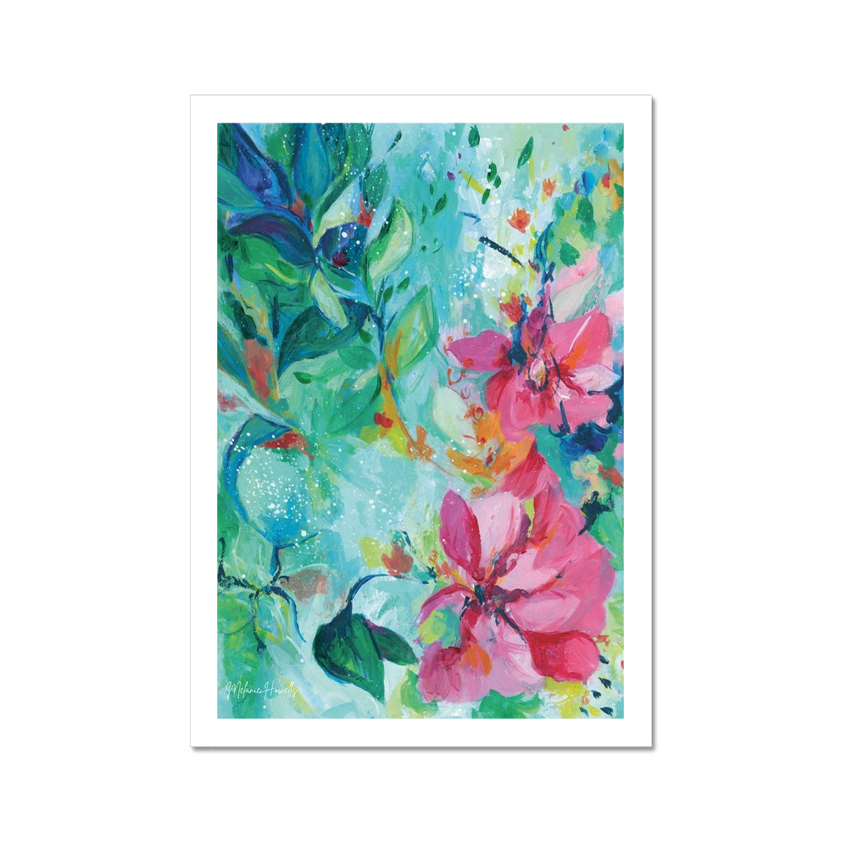 Unframed giclee art print of Happy Days floral painting