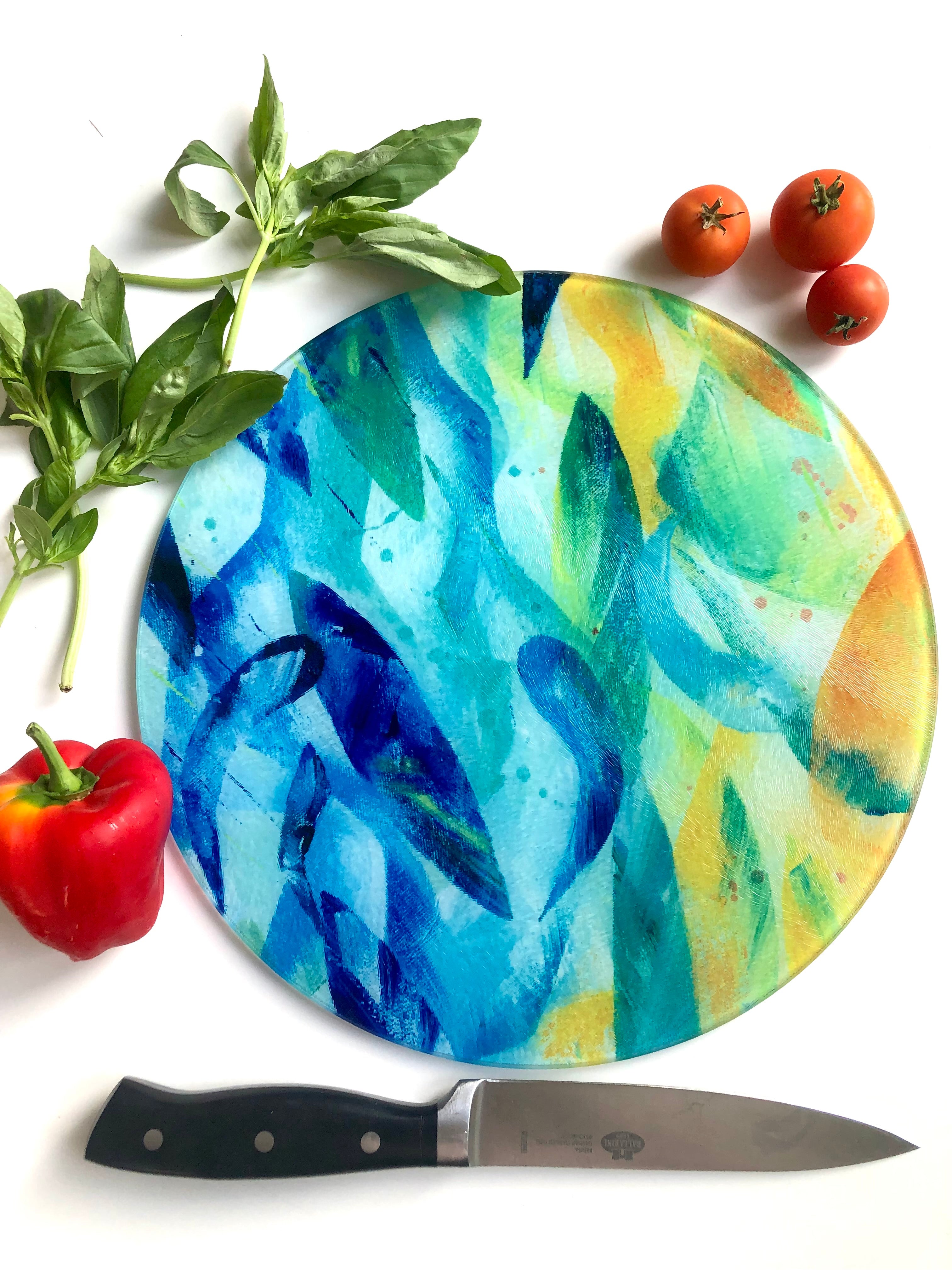 Glass chopping online board