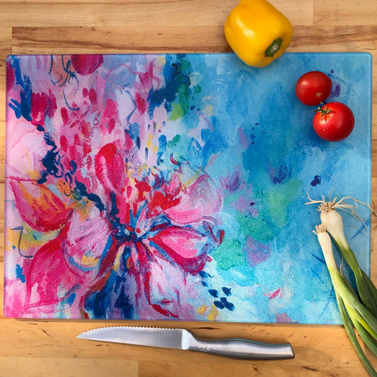 Into The Light Glass Chopping Board - Round or Rectangular