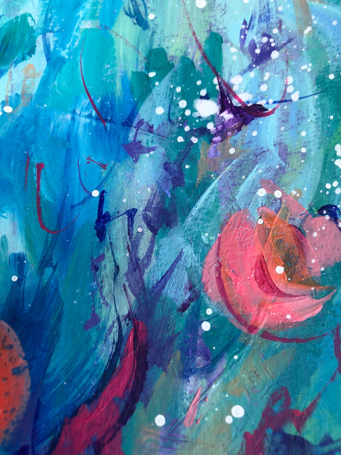 Pretty in Pink, A3 size, unframed painting