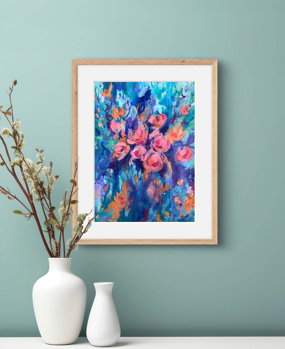 Pretty in Pink, A3 size, unframed painting
