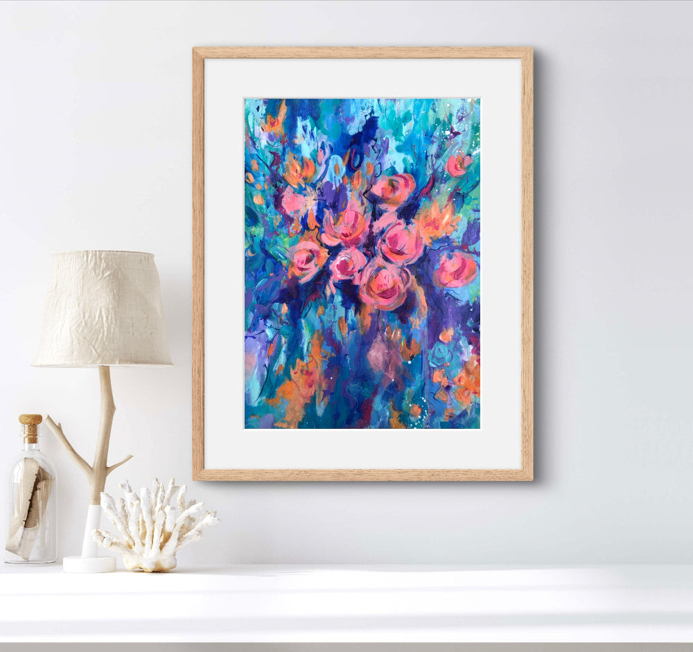 Pretty in Pink, A3 size, unframed painting