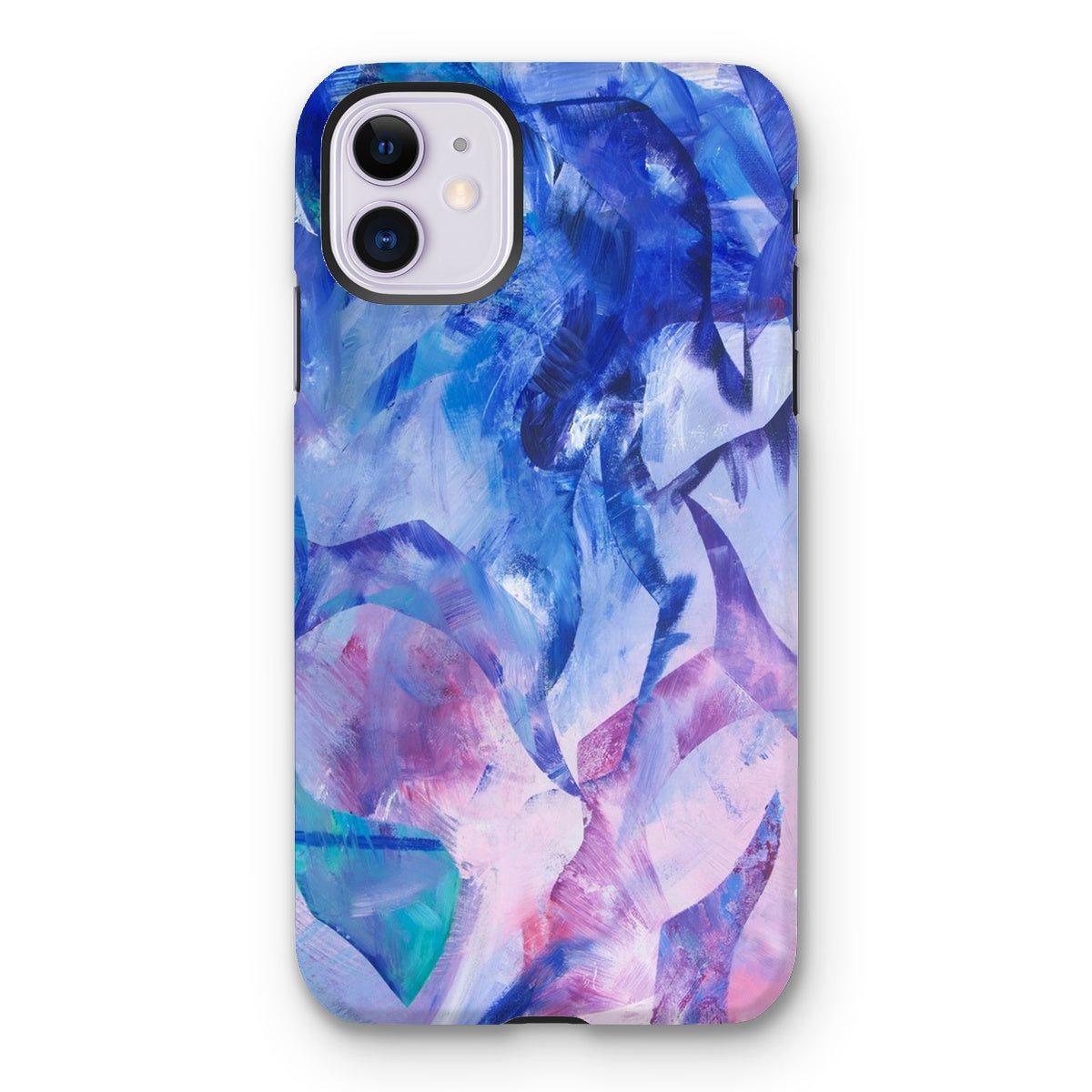 Exploration art print tough phone case in blue, pink, purple for iPhones and Samsung Galaxy phones