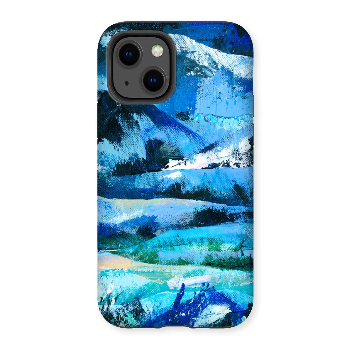 Into the Blue abstract landscape art cell phone protective cover