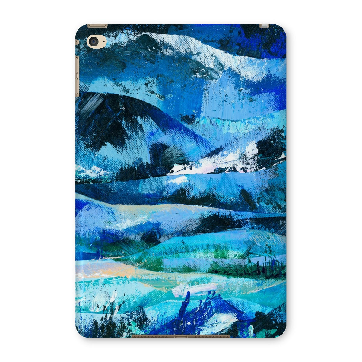 I-pad case featuring an art print taken from Into the Blue abstract painting