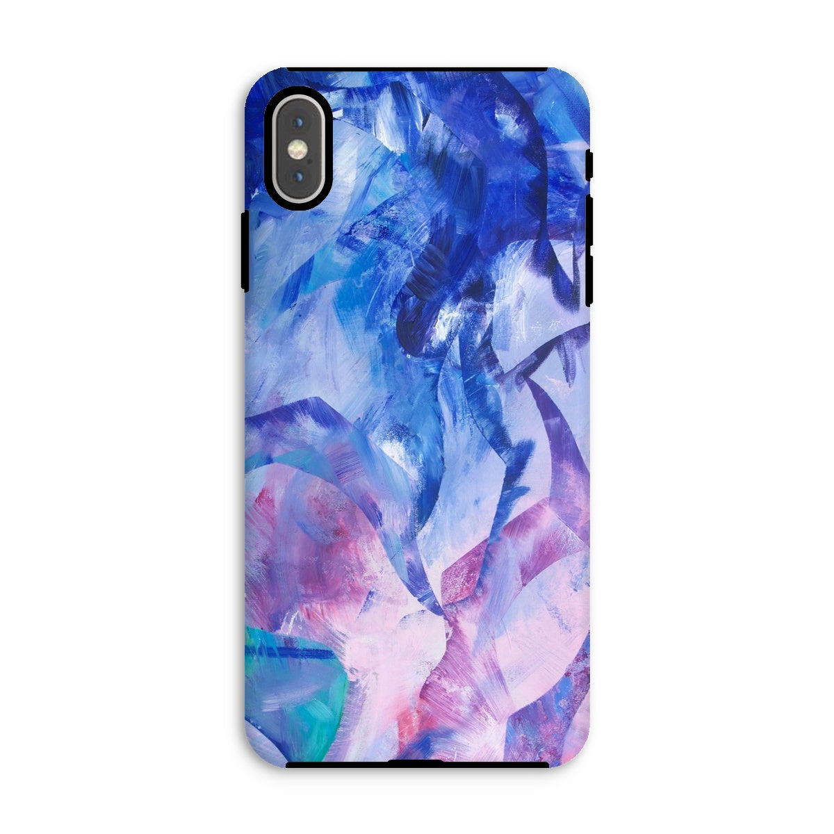 Exploration art print tough phone case in blue, pink, purple for iPhones and Samsung Galaxy phones