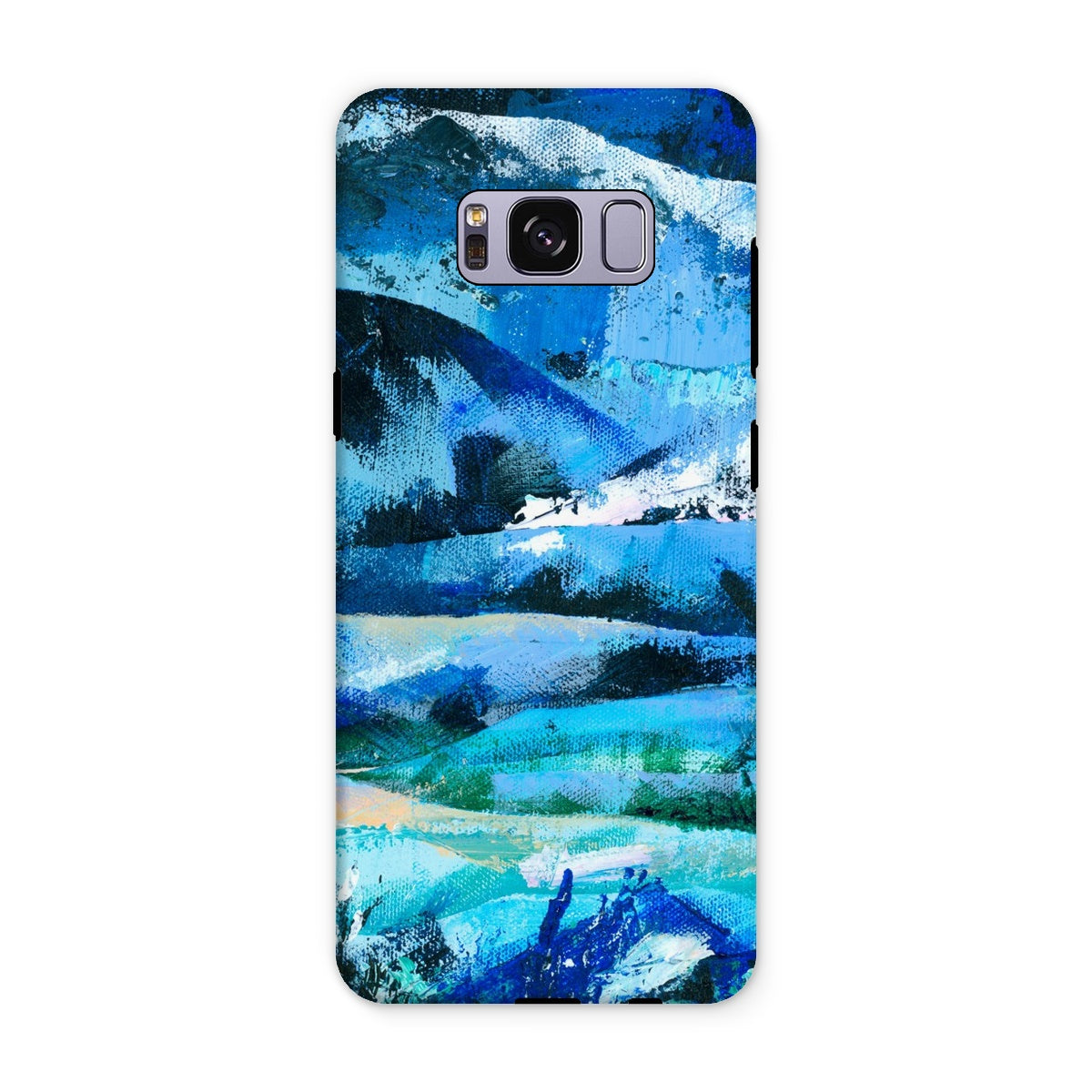 Into the Blue abstract landscape art cell phone protective cover