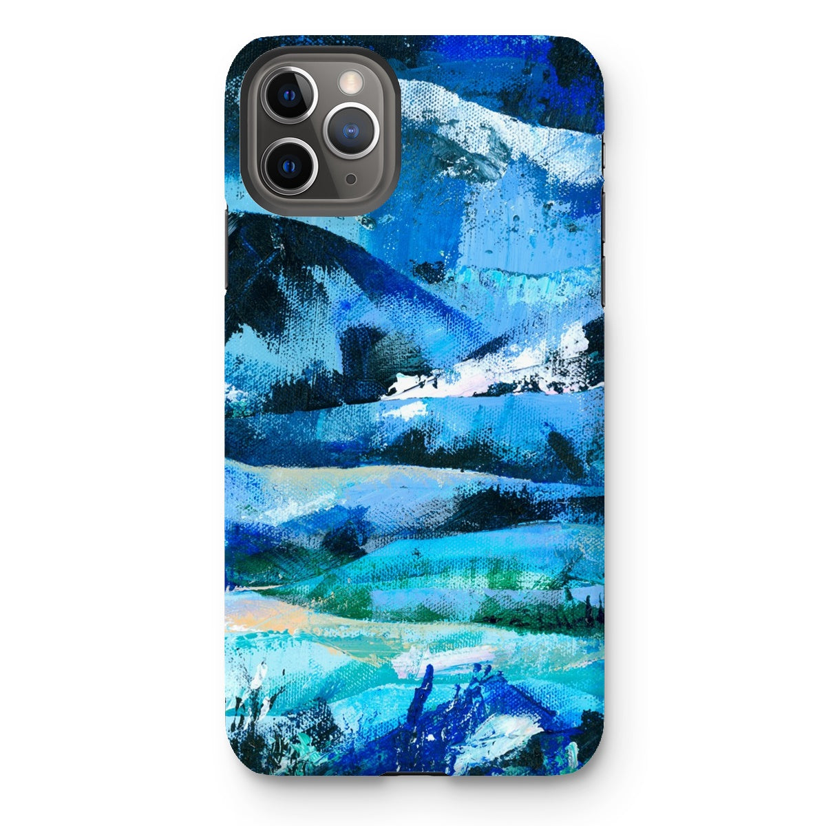 Into the Blue abstract landscape art cell phone protective cover