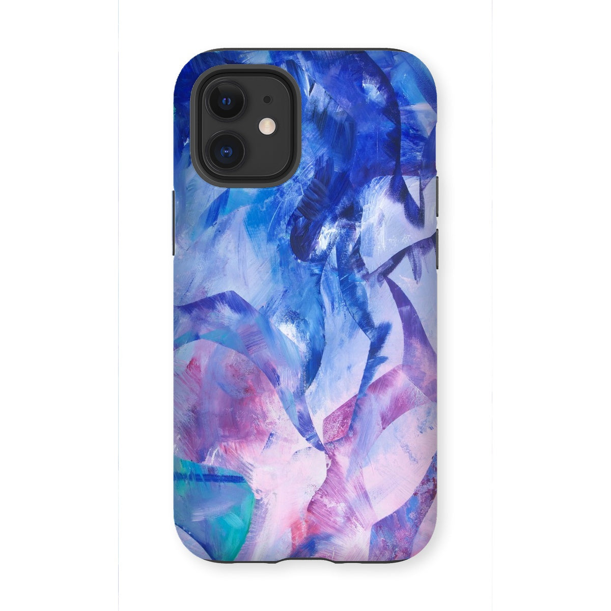 Exploration art print tough phone case in blue, pink, purple for iPhones and Samsung Galaxy phones