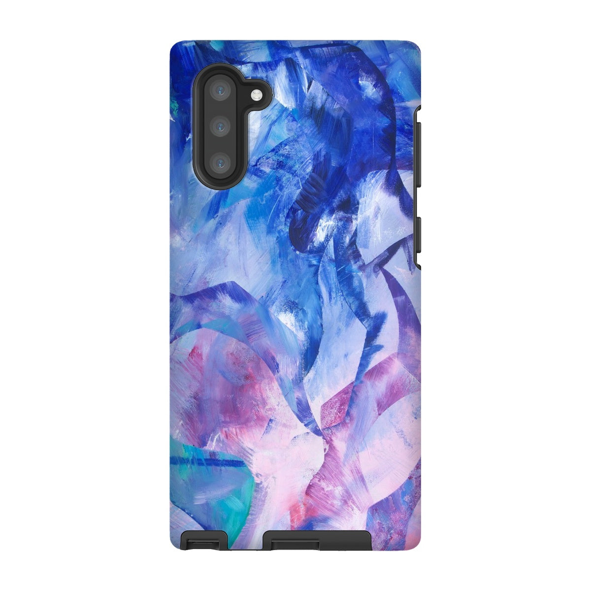 Exploration art print tough phone case in blue, pink, purple for iPhones and Samsung Galaxy phones