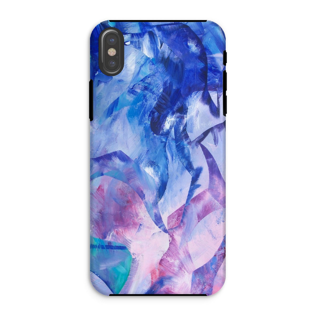 Exploration art print tough phone case in blue, pink, purple for iPhones and Samsung Galaxy phones