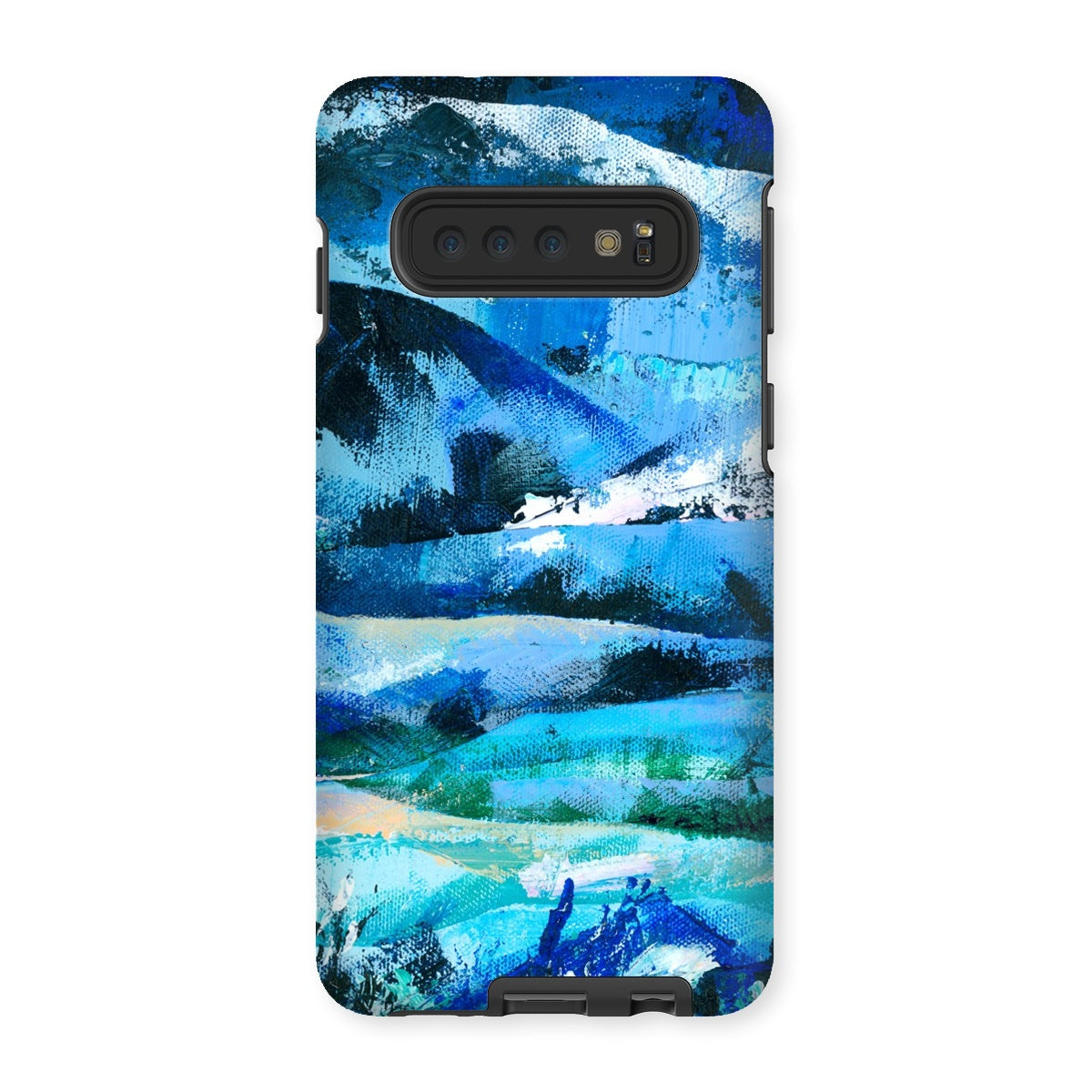 Into the Blue abstract landscape art cell phone protective cover