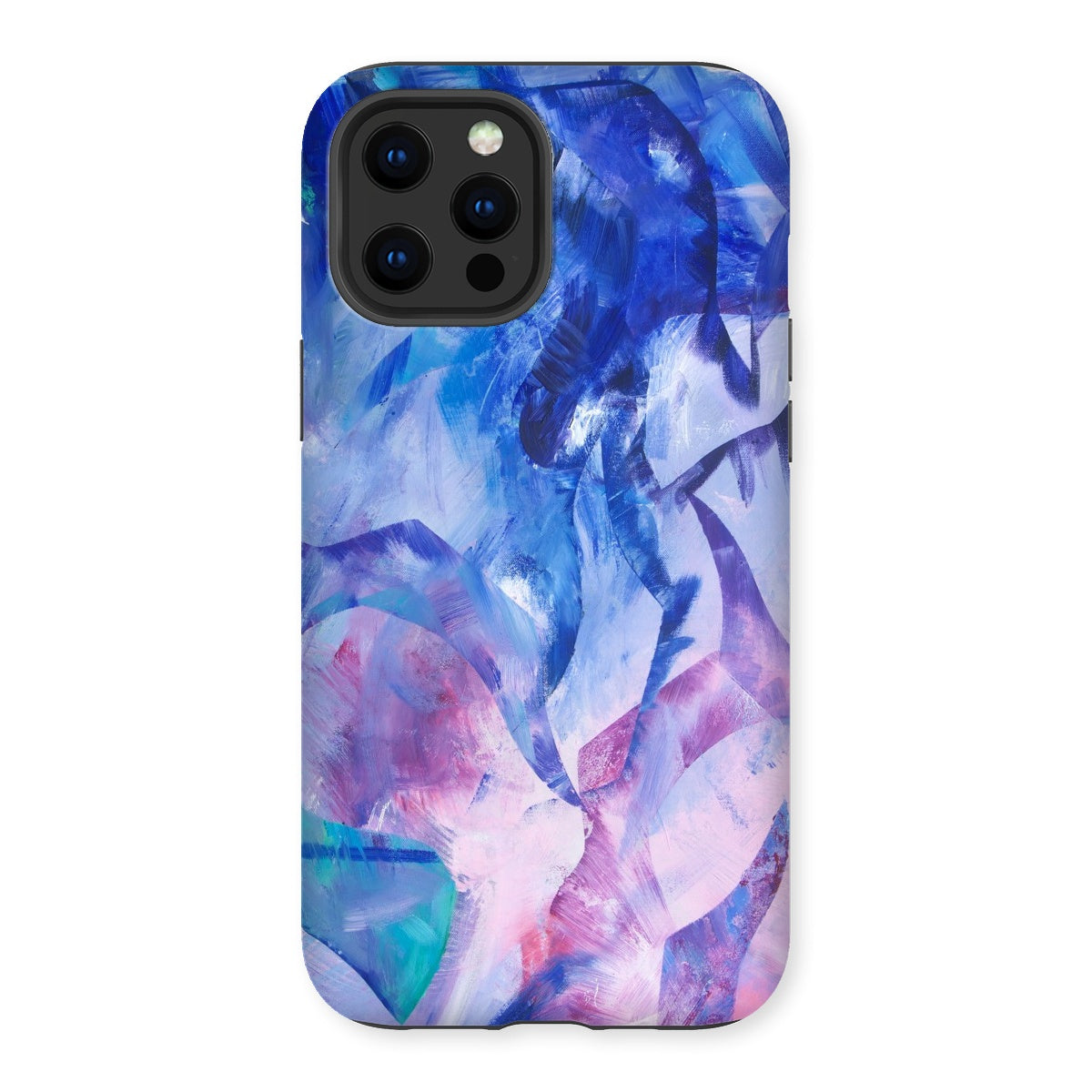 Exploration art print tough phone case in blue, pink, purple for iPhones and Samsung Galaxy phones