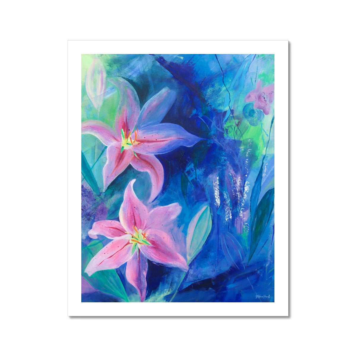 Lilies in Bloom Floral Art Print