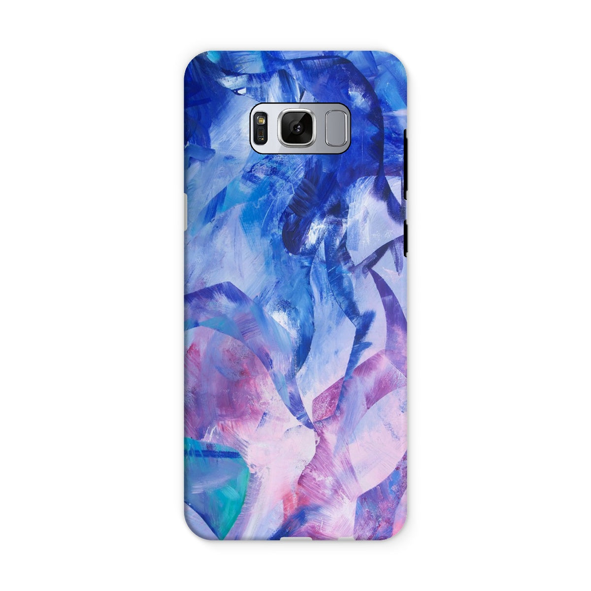 Exploration art print tough phone case in blue, pink, purple for iPhones and Samsung Galaxy phones