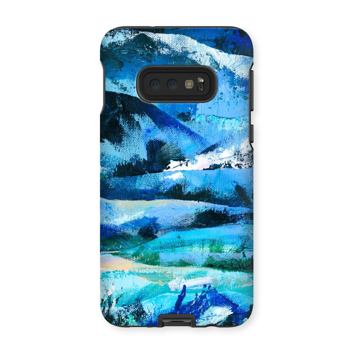 Into the Blue abstract landscape art cell phone protective cover