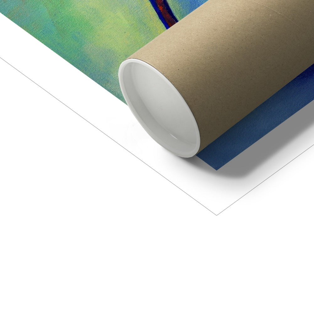 Sturdy cardboard tube packaging for shipping of fine art prints