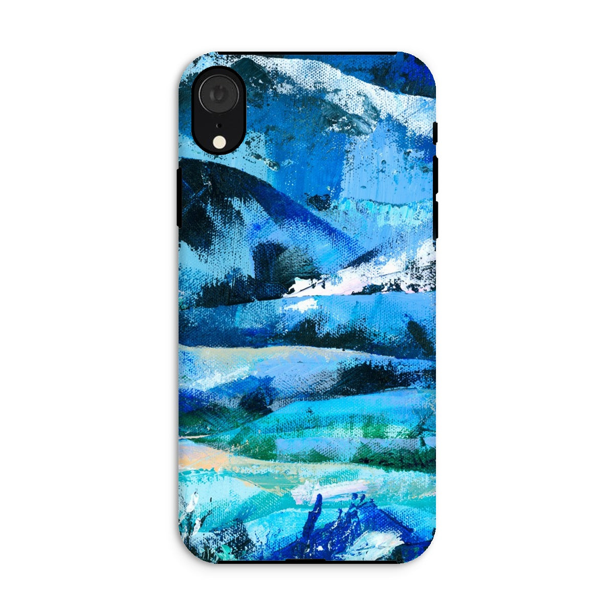 Into the Blue abstract landscape art cell phone protective cover