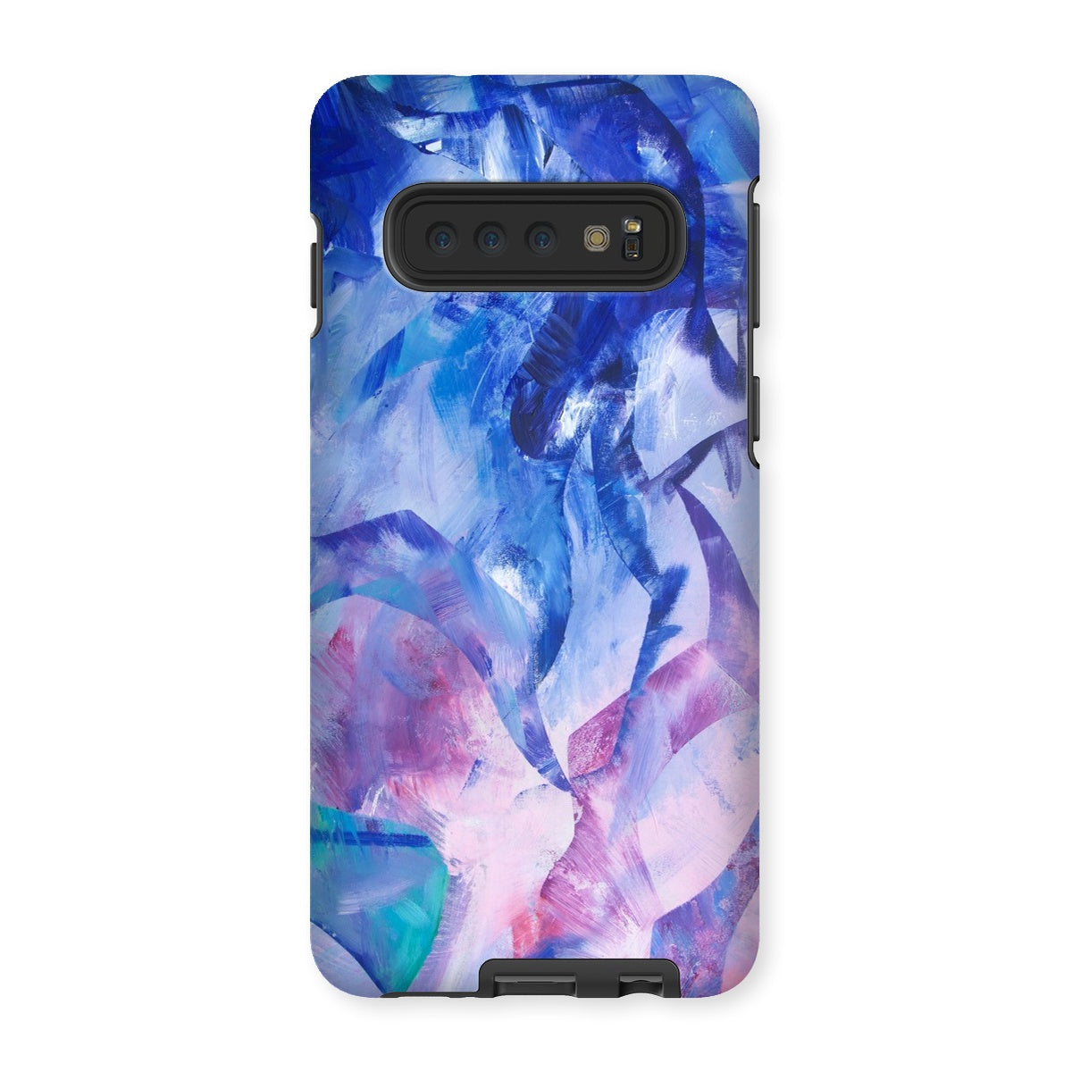 Exploration art print tough phone case in blue, pink, purple for iPhones and Samsung Galaxy phones