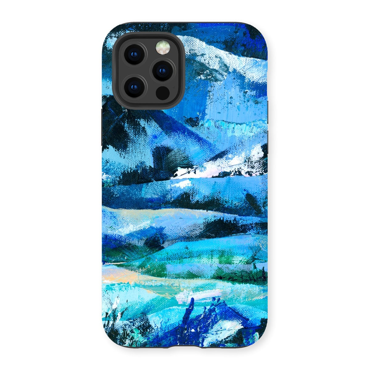 Into the Blue abstract landscape art cell phone protective cover