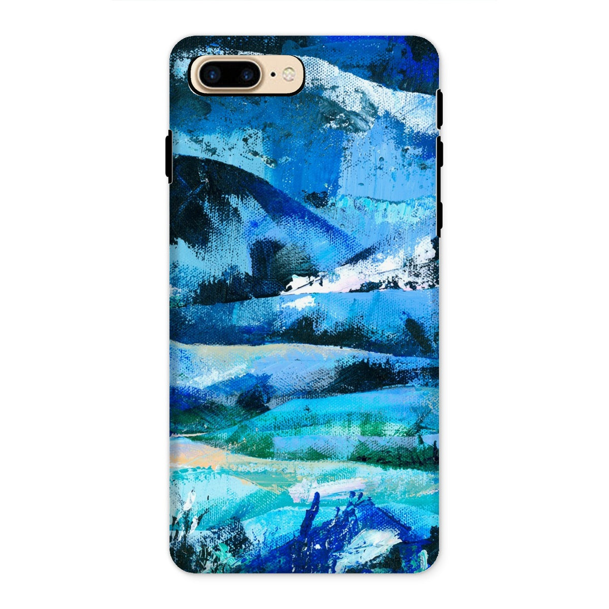 Into the Blue abstract landscape art cell phone protective cover