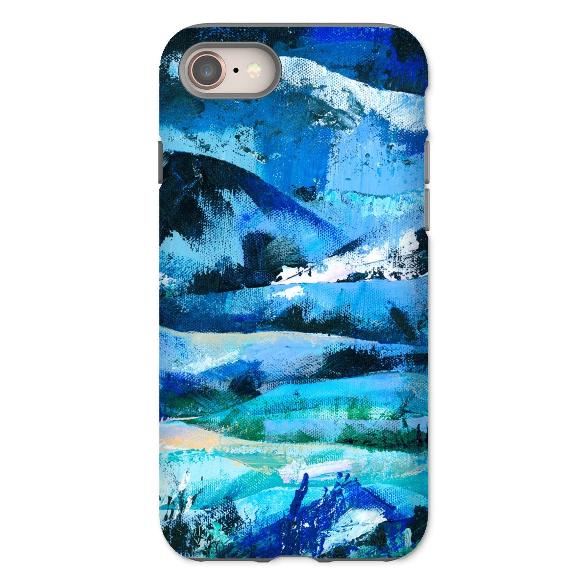 Into the Blue abstract landscape art cell phone protective cover