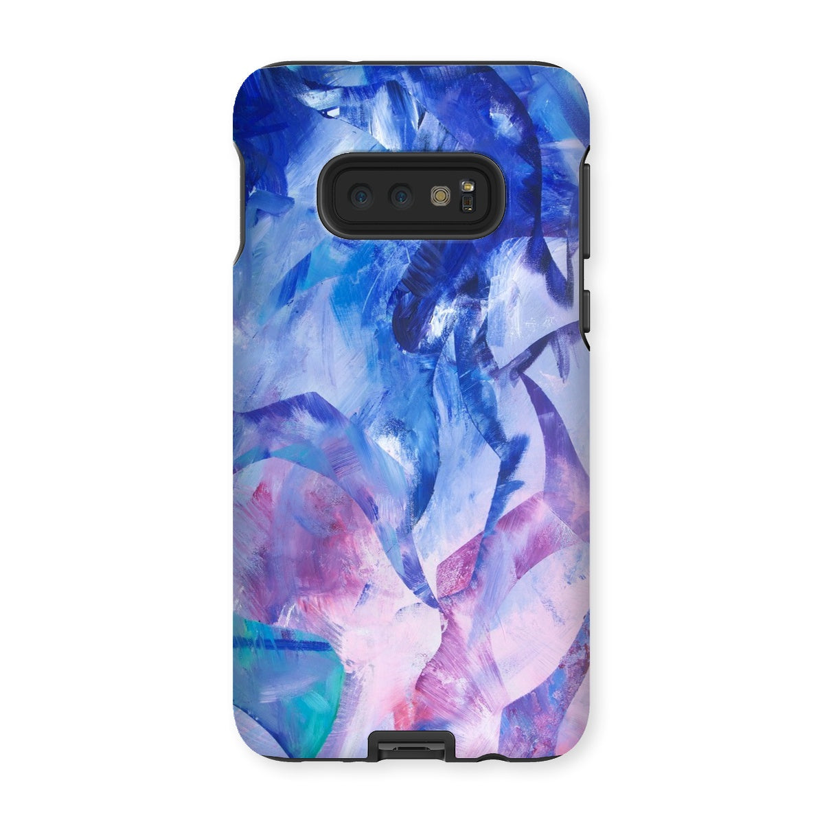 Exploration art print tough phone case in blue, pink, purple for iPhones and Samsung Galaxy phones