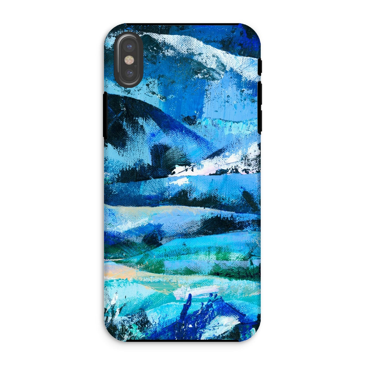 Into the Blue abstract landscape art cell phone protective cover