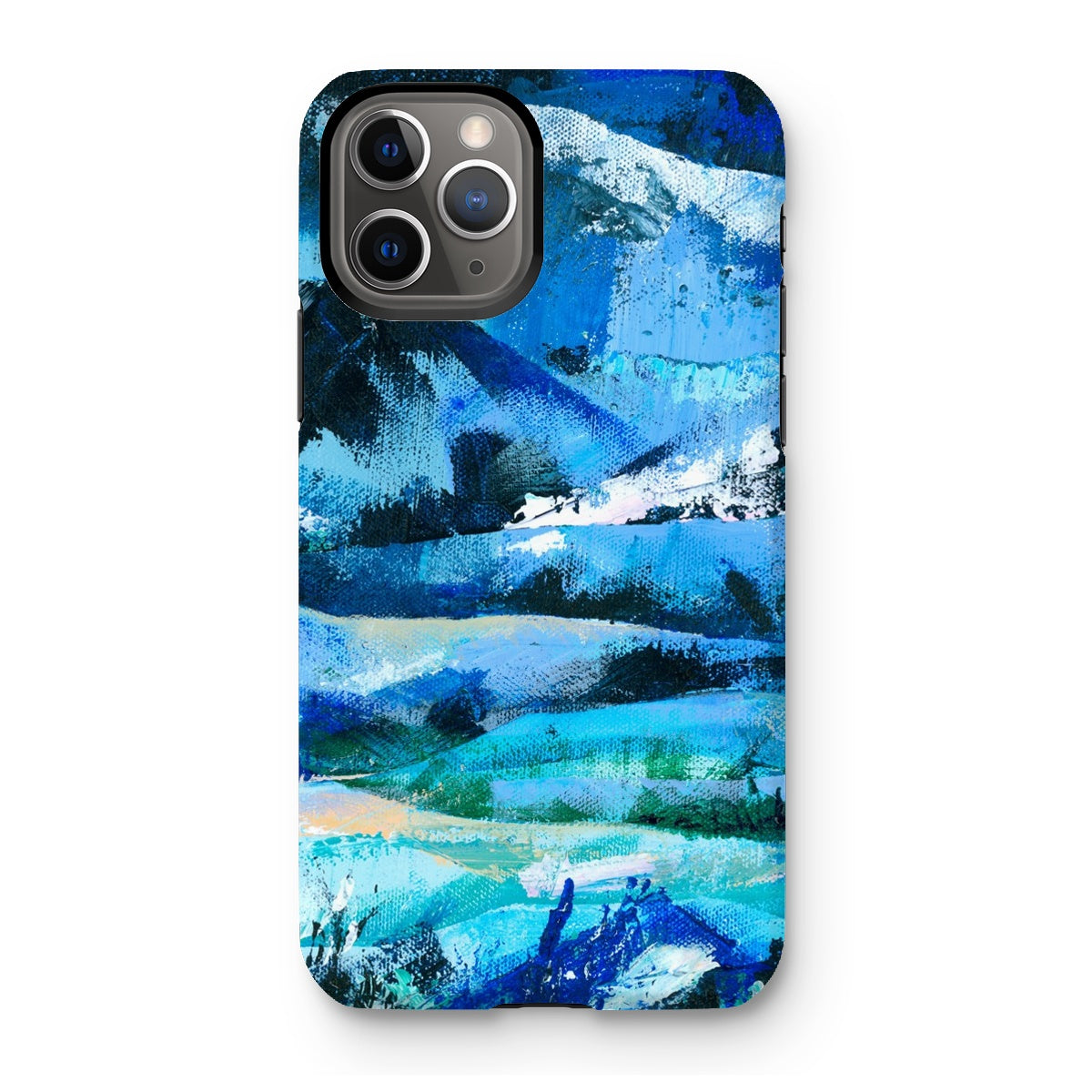 Into the Blue abstract landscape art cell phone protective cover