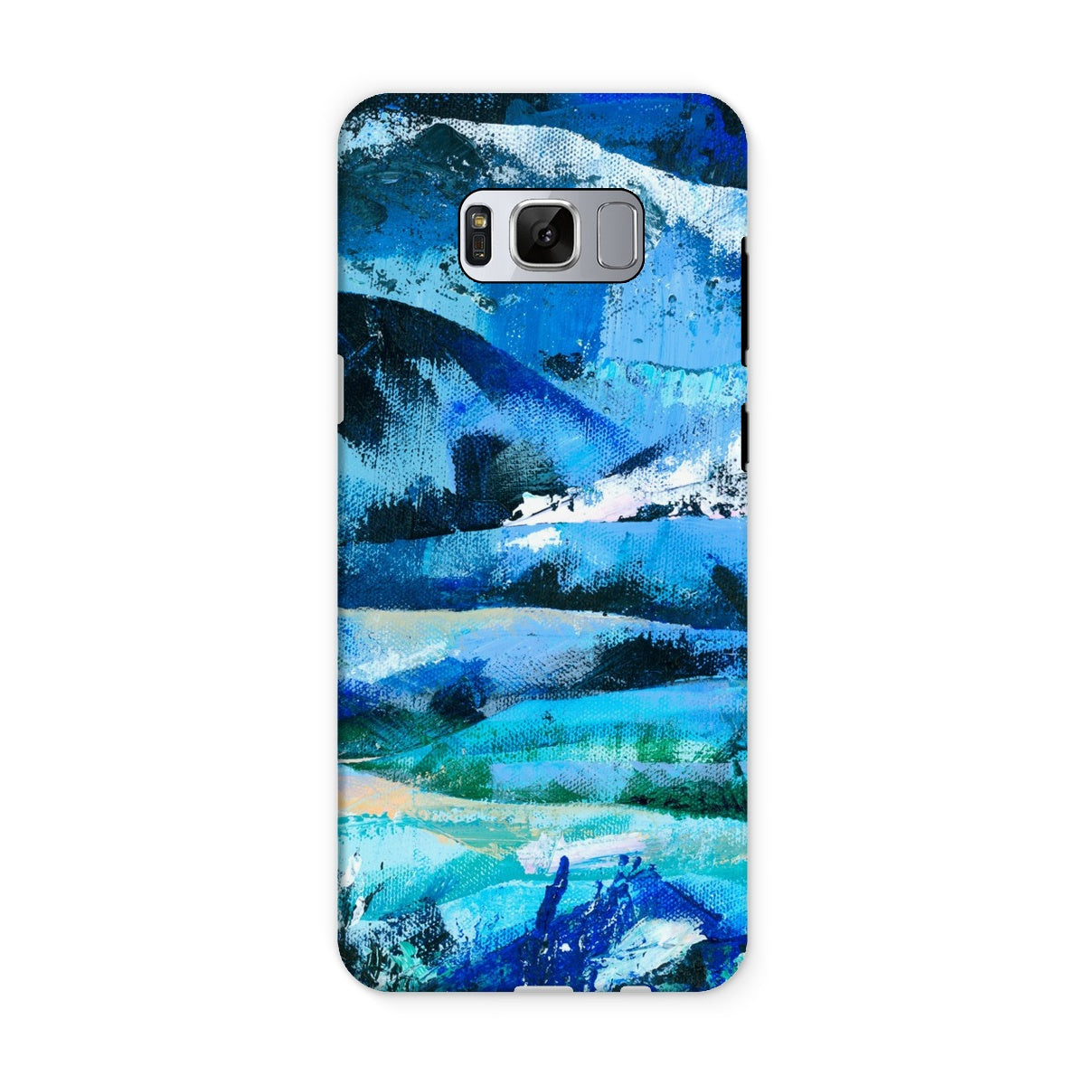 Into the Blue abstract landscape art cell phone protective cover