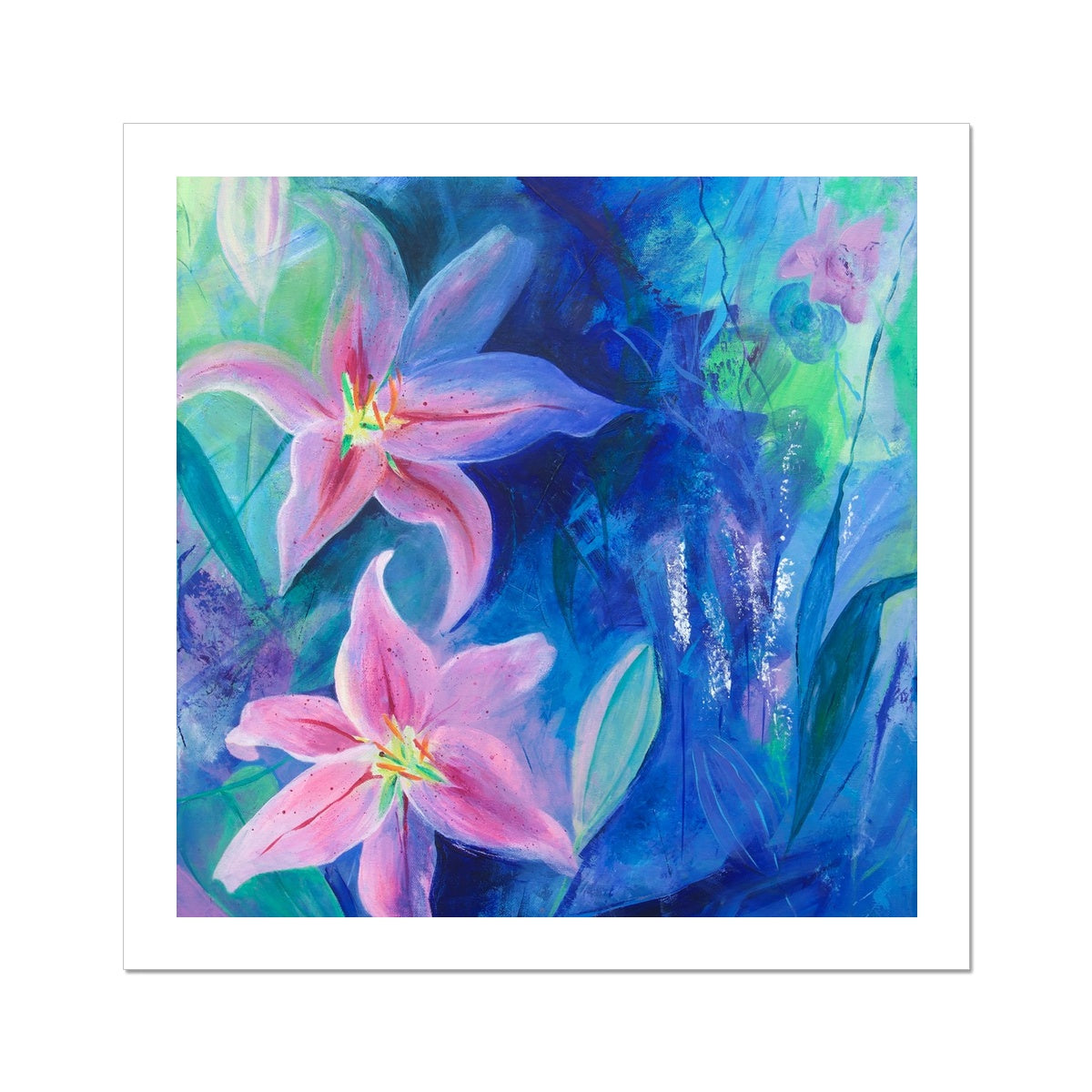 Lilies in Bloom Floral Art Print