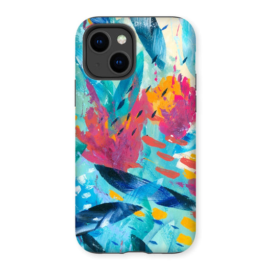 Tropical Seas colourful abstract art mobile phone protective case for iphones and samsung galaxy