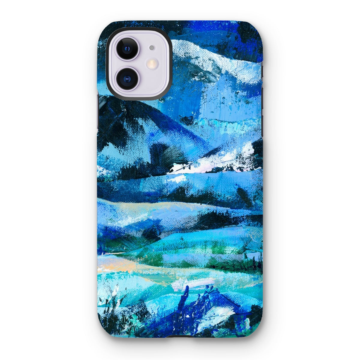 Into the Blue abstract landscape art cell phone protective cover