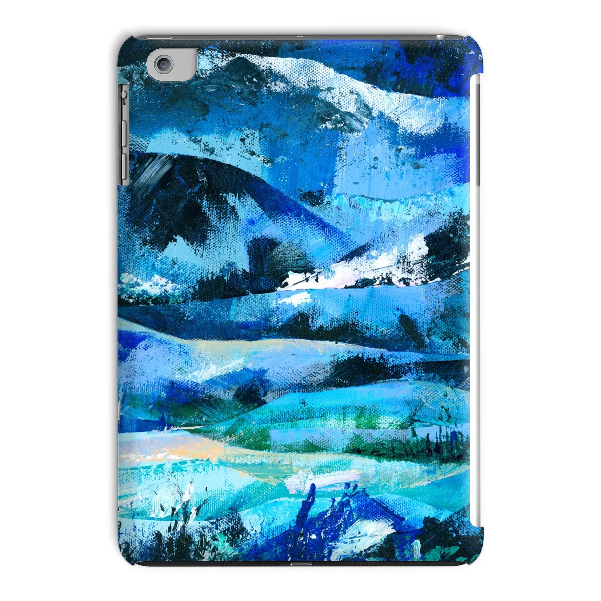 I-pad case featuring an art print taken from Into the Blue abstract painting