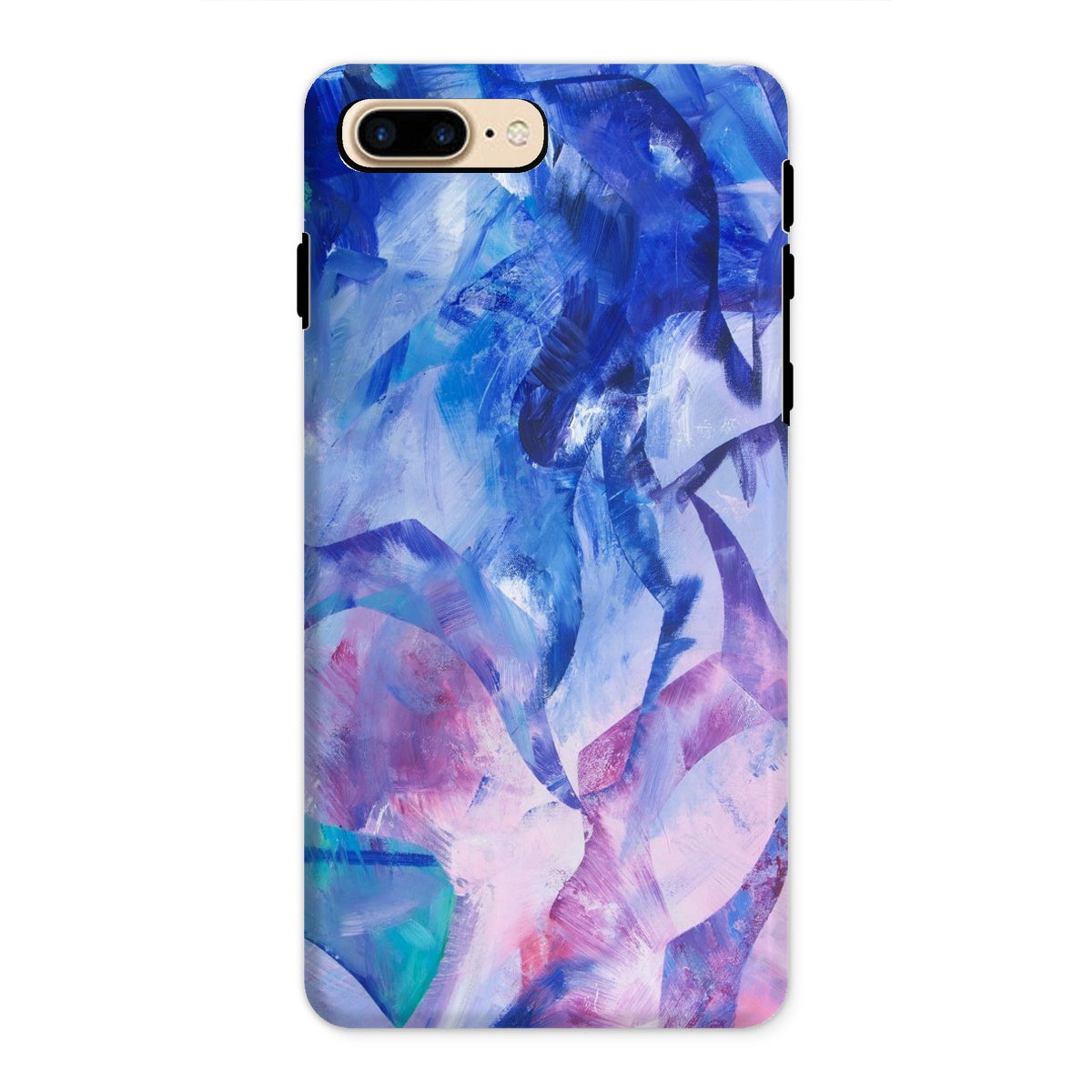 Exploration art print tough phone case in blue, pink, purple for iPhones and Samsung Galaxy phones