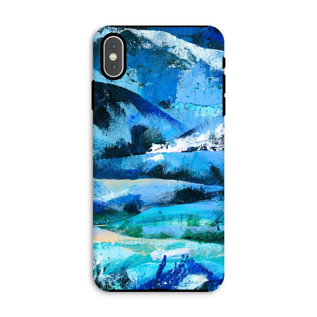 Into the Blue abstract landscape art cell phone protective cover