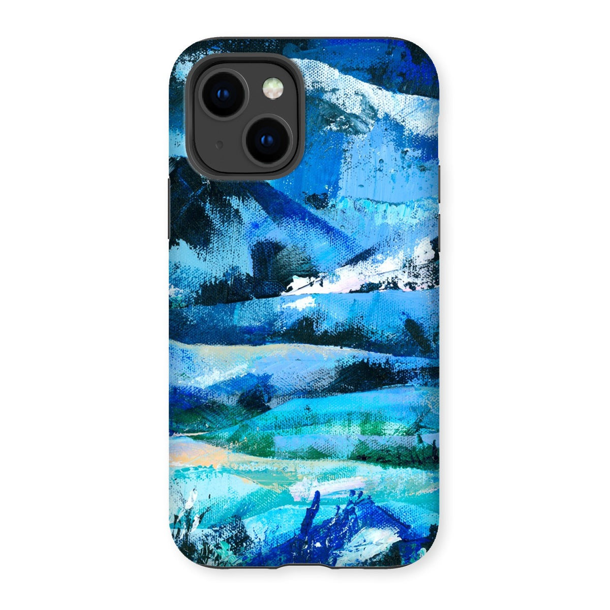 Into the Blue abstract landscape art cell phone protective cover