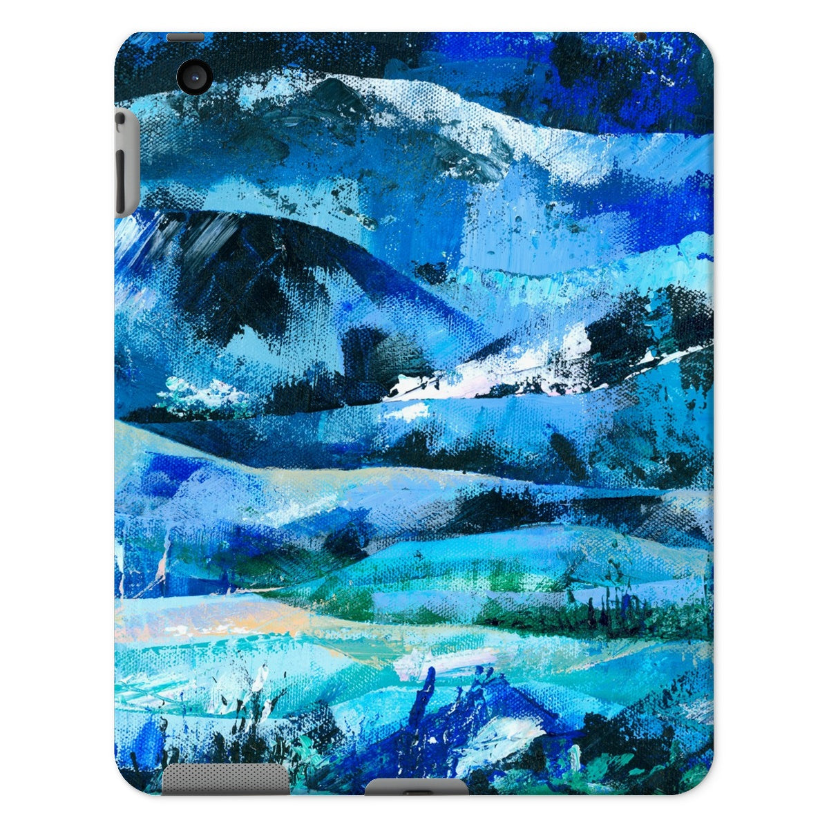 I-pad case featuring an art print taken from Into the Blue abstract painting