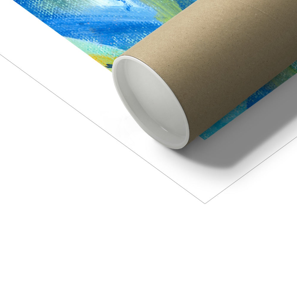 Sturdy cardboard tube packaging for shipping of fine art prints