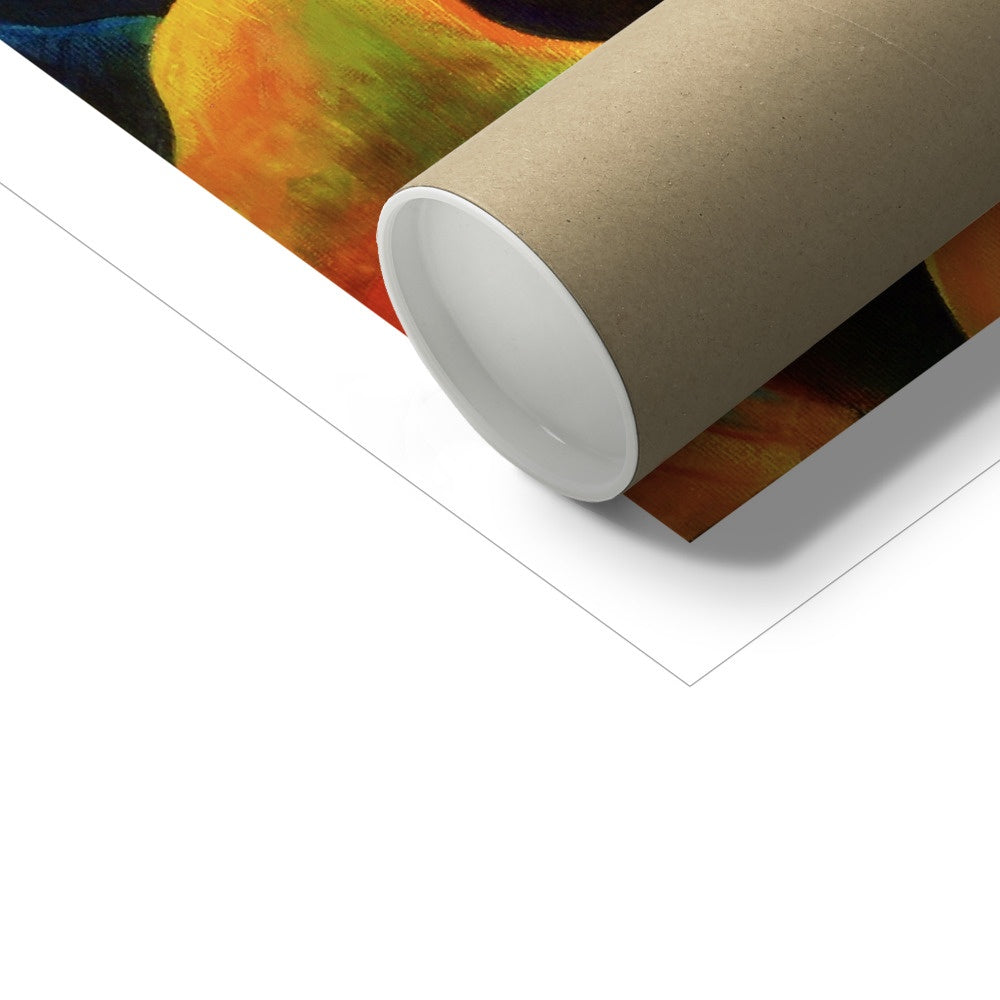 Sturdy cardboard tube packaging for shipping of fine art prints