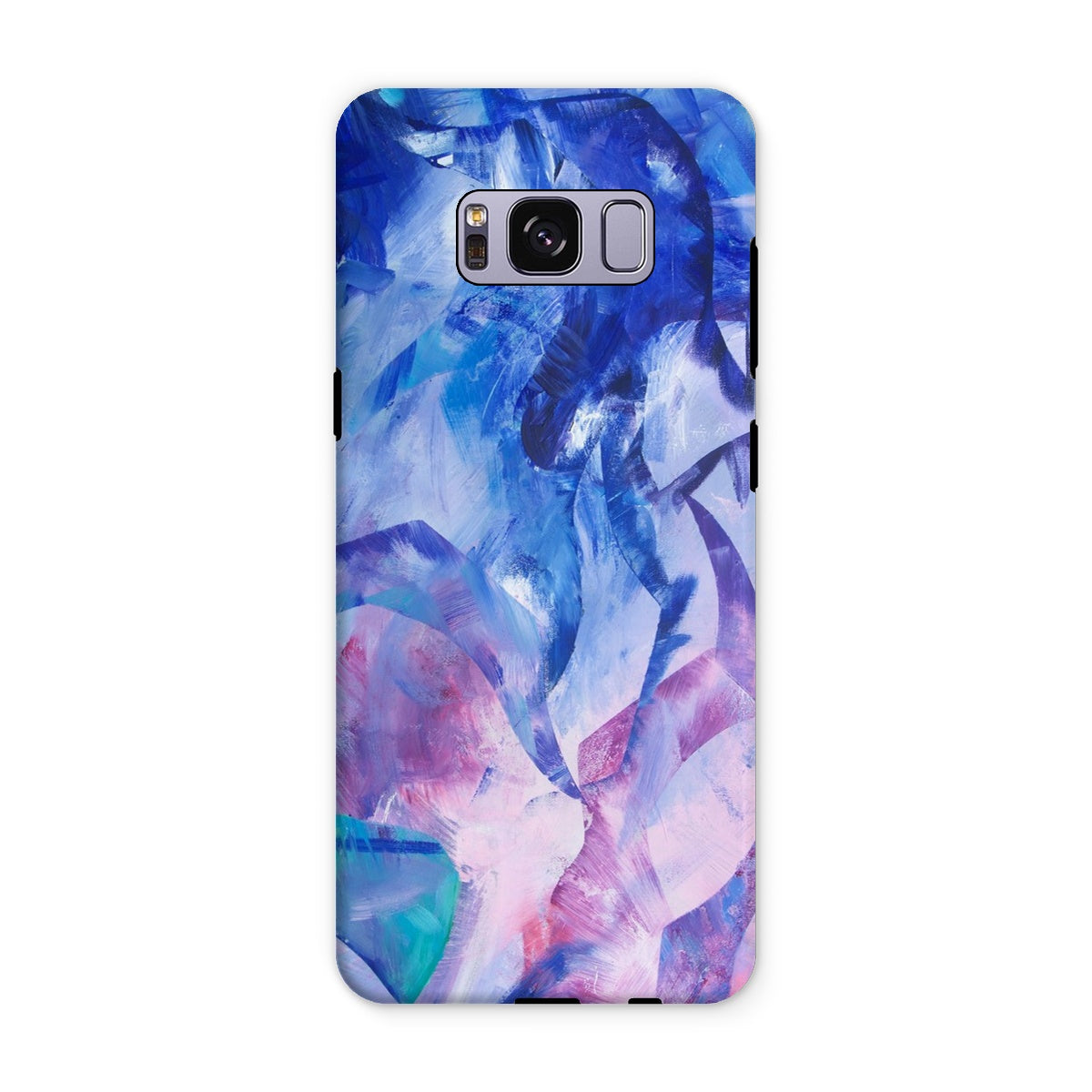 Exploration art print tough phone case in blue, pink, purple for iPhones and Samsung Galaxy phones